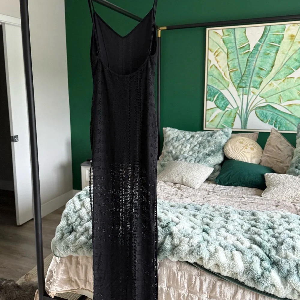 For Love and Lemons x Revolve Black Lace Overlay Maxi Dress | Small - Picture 4 of 16
